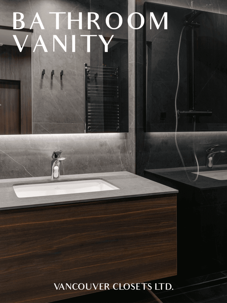 Custom bathroom vanity by Vancouver Closets Ltd.